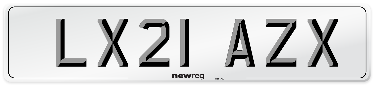 LX21 AZX Number Plate from New Reg